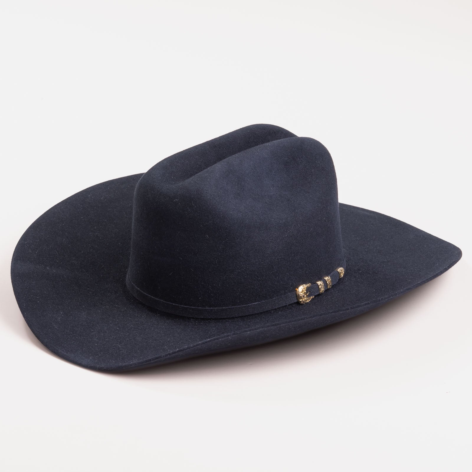 6X El Oro black cowboy hat three-quarter angle