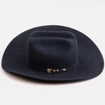 6X El Oro black cowboy hat left-side angle