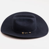 6X El Oro black cowboy hat left-side angle