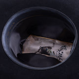 6X El Oro black cowboy hat under brim angle