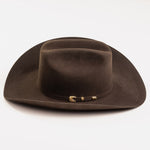 6X El Oro brown cowboy hat side angle
