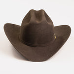 6X El Oro brown cowboy hat front angle