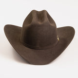 6X El Oro brown cowboy hat front angle