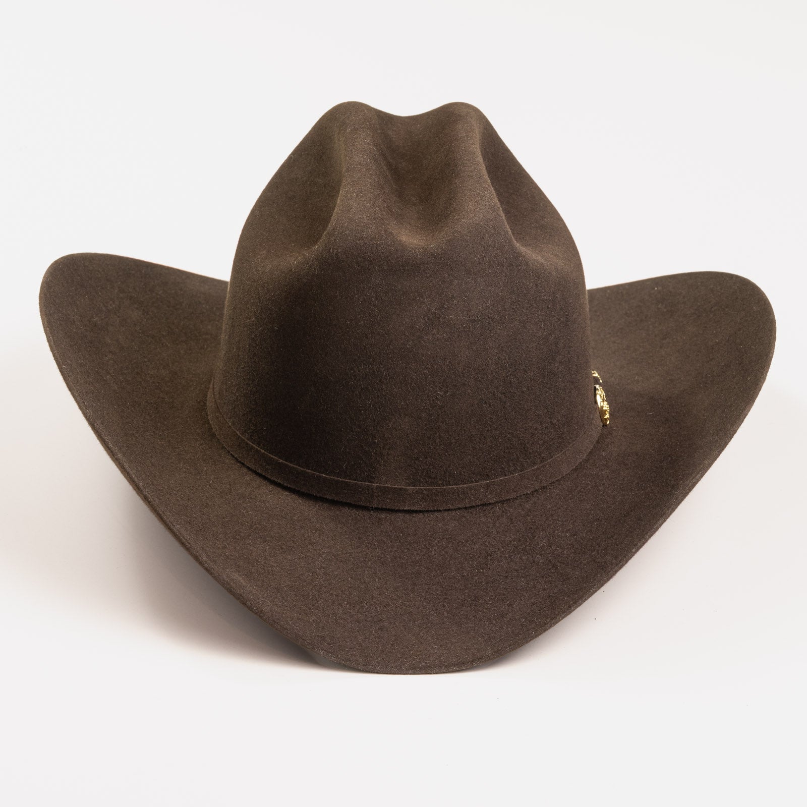 6X El Oro brown cowboy hat front angle