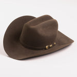 6X El Oro brown cowboy hat three-quarter angle