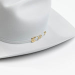 6X El Oro platinum cowboy hat close-up side angle