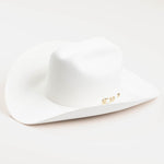 6X El Oro white cowboy hat three-quarter angle