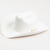 6X El Oro white cowboy hat three-quarter angle