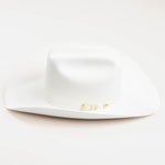 6X El Oro white cowboy hat side angle