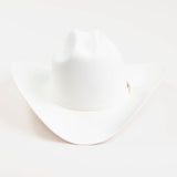 6X El Oro white cowboy hat front angle