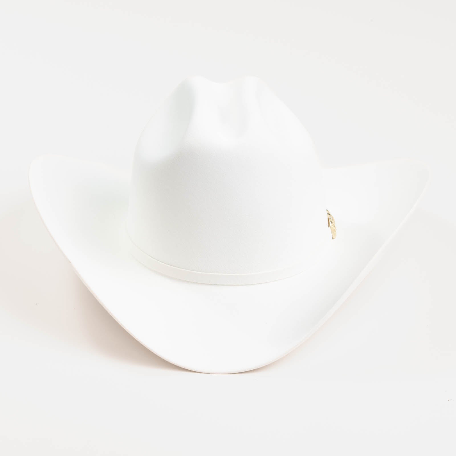 6X El Oro white cowboy hat front angle