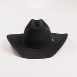 6X Lockhart black cowboy hat front angle