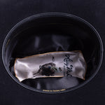 6X Lockhart black cowboy hat under side angle