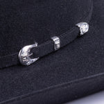 6X Lockhart black cowboy hat close up three-quarter angle