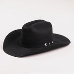 6X Lockhart black cowboy hat three-quarter angle