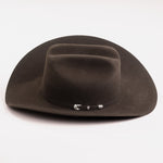 6X Lockhart brown cowboy hat left side angle