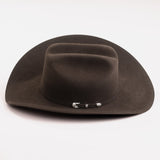 6X Lockhart brown cowboy hat left side angle
