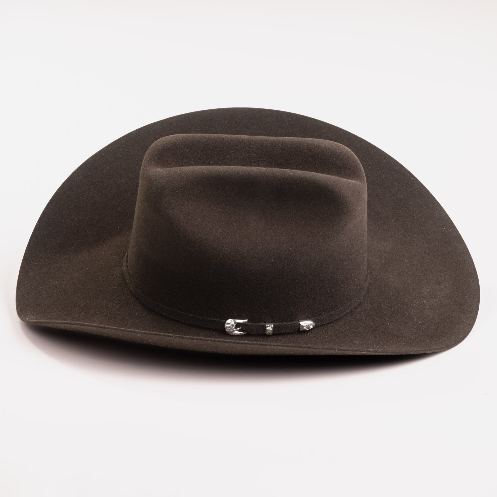 6X Lockhart brown cowboy hat left side angle