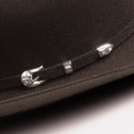 6X Lockhart brown cowboy hat close up three-quarter angle