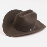 6X Lockhart brown cowboy hat three-quarter angle