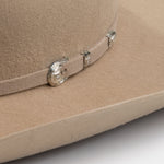 6X Lockhart fawn cowboy hat close-up three-quarter angle