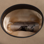 6X Lockhart fawn cowboy hat under brim angle