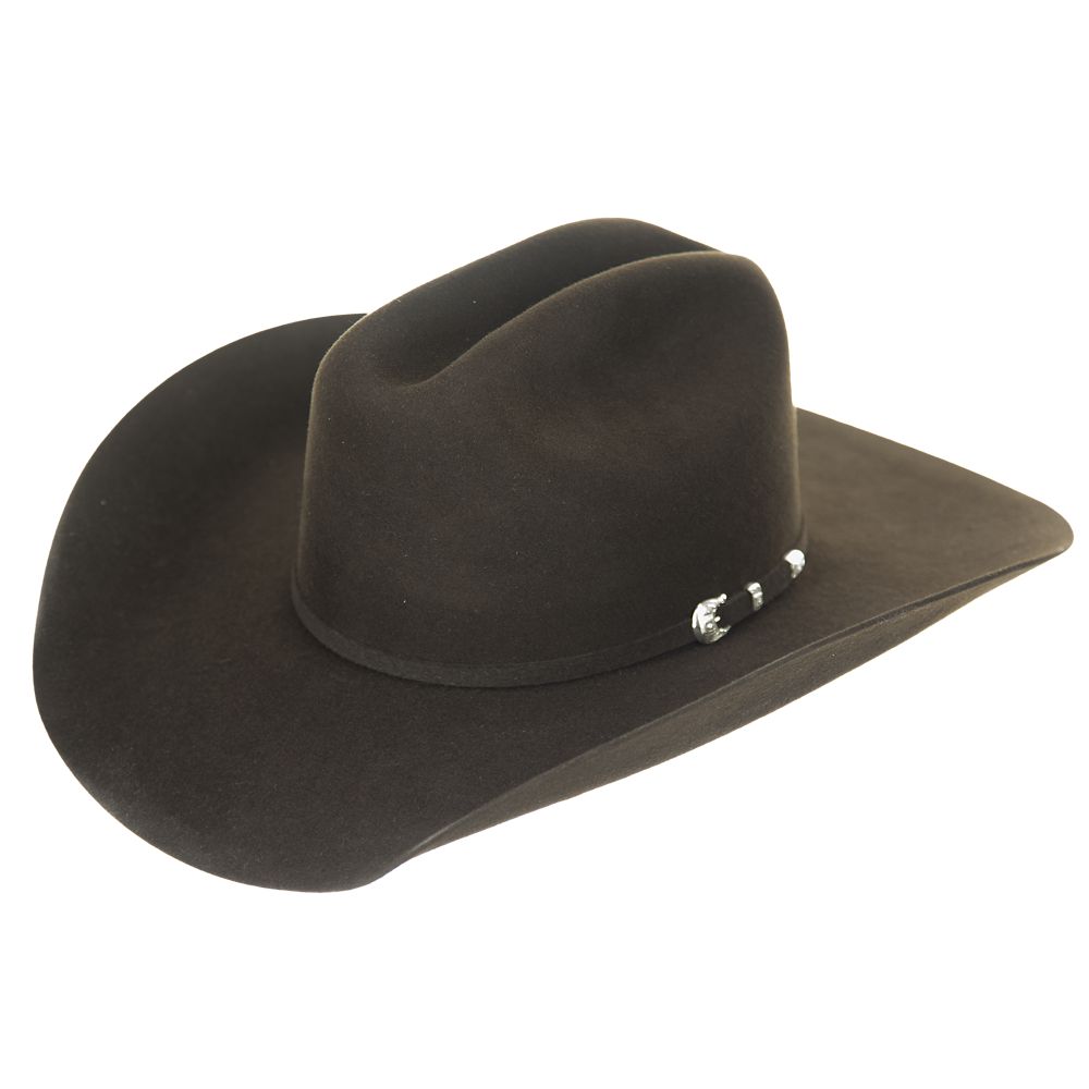 6X Lockhart brown cowboy hat three-quarter angle