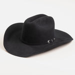 5X Fort Worth black cowboy hat three-quarter angle
