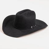 5X Fort Worth black cowboy hat three-quarter angle