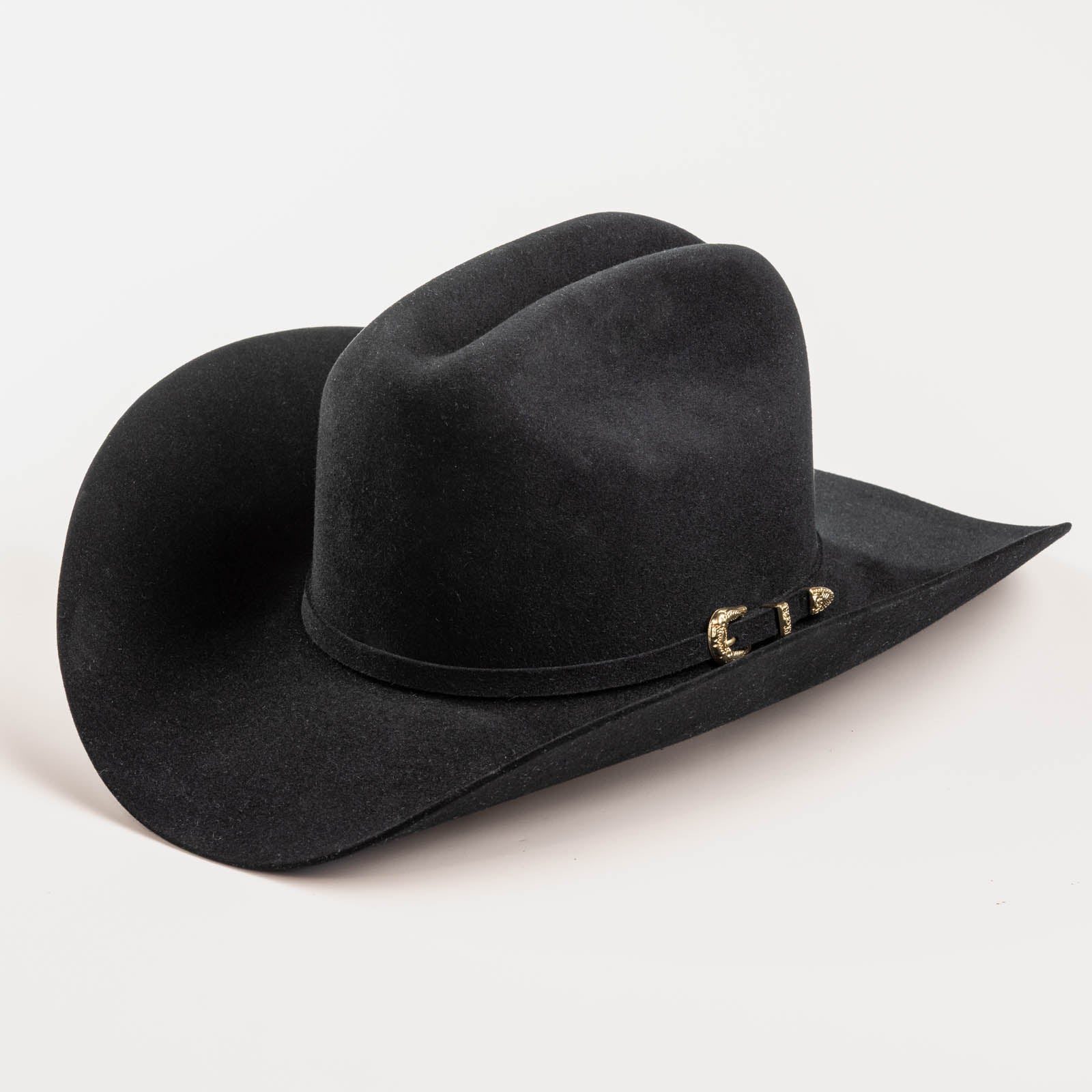 5X Dorado black cowboy hat three-quarter angle