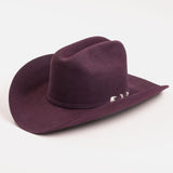 6X Real black cherry cowboy hat three-quarter angle