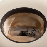 6X Real belly cowboy hat under side angle
