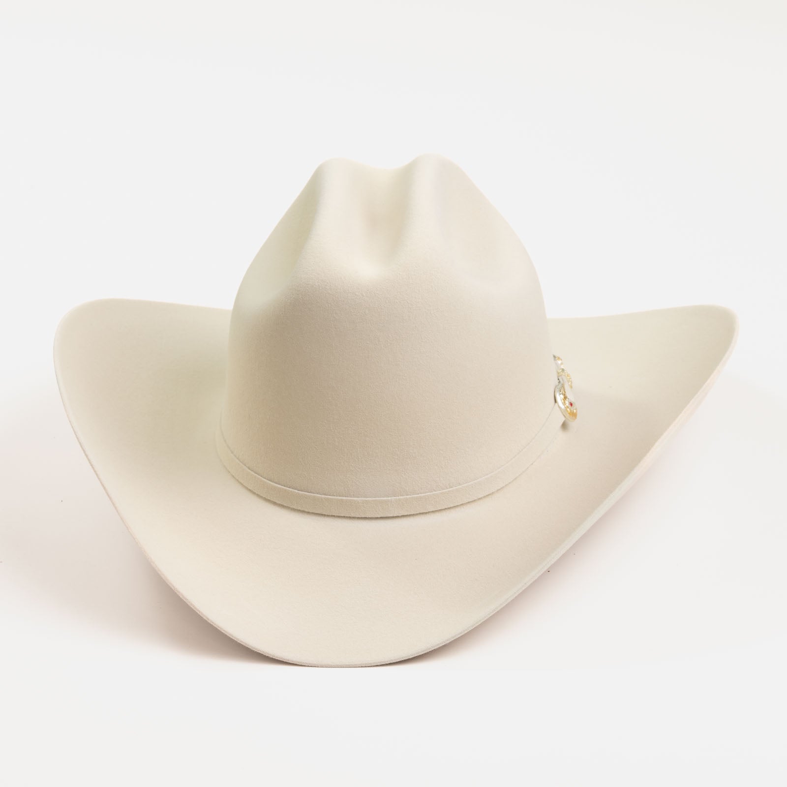 6X Real belly cowboy hat front angle