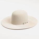 10X Douglas Open Crown belly cowboy hat three-quarter angle