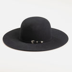 10X Douglas Open Crown black cowboy hat left-side angle