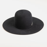 10X Douglas Open Crown black cowboy hat front angle