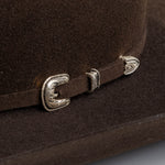 10X Douglas brown cowboy hat close-up three-quarter angle