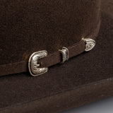 10X Douglas brown cowboy hat close-up three-quarter angle