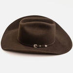 10X Douglas brown cowboy hat left-side angle