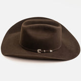 10X Douglas brown cowboy hat left-side angle