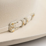 10X Jerarca belly cowboy hat close-up three-quarter angle
