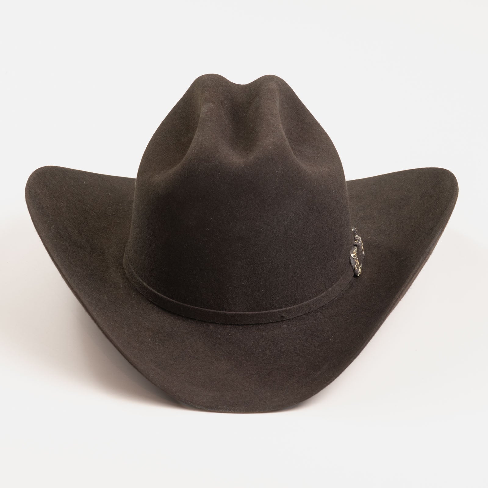 10X Jerarca brown cowboy hat back angle
