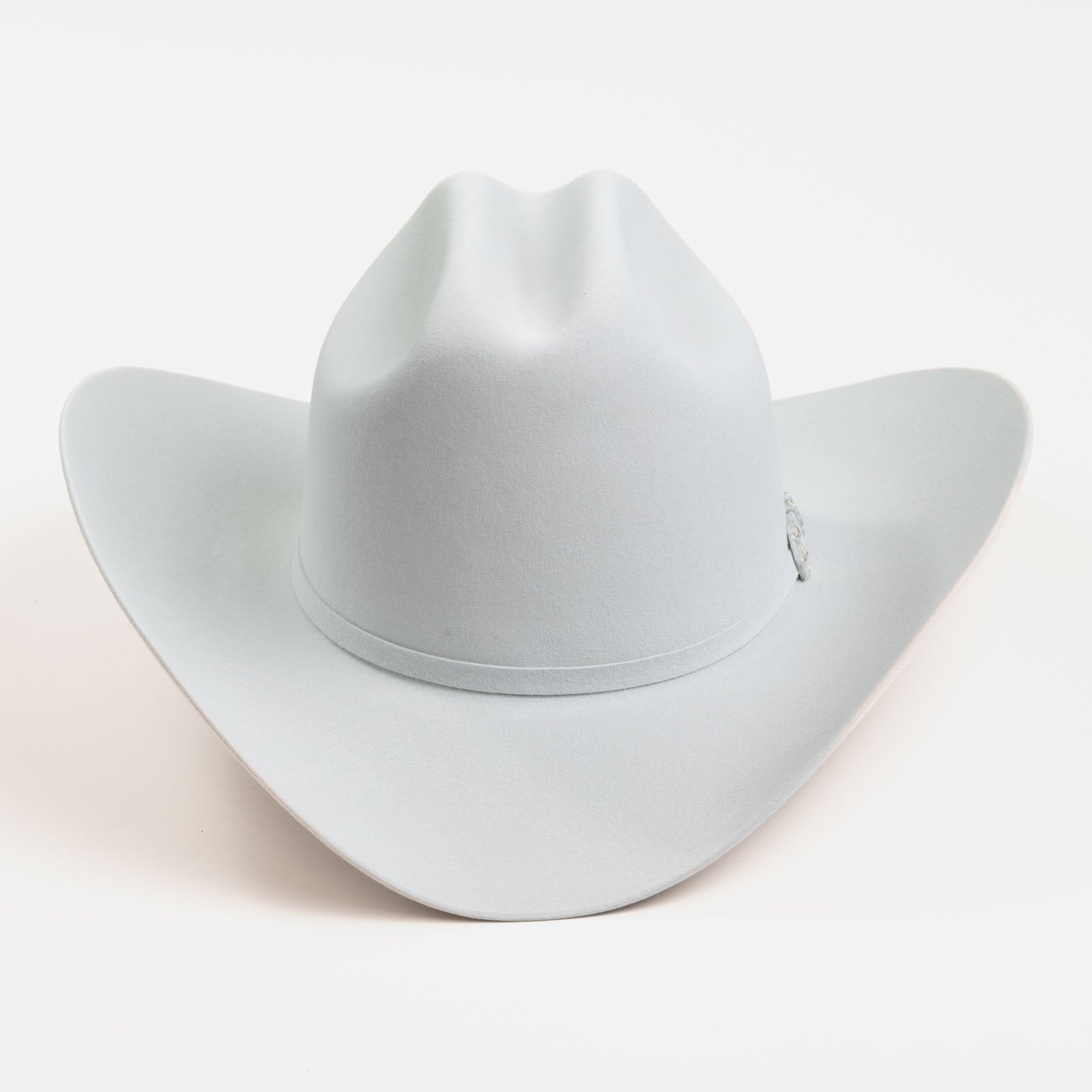 10X Jerarca platinum cowboy hat front angle