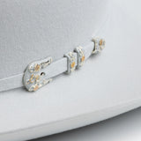 10X Jerarca platinum cowboy hat close-up three-quarter angle