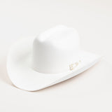 10X Jerarca white cowboy hat three-quarter angle