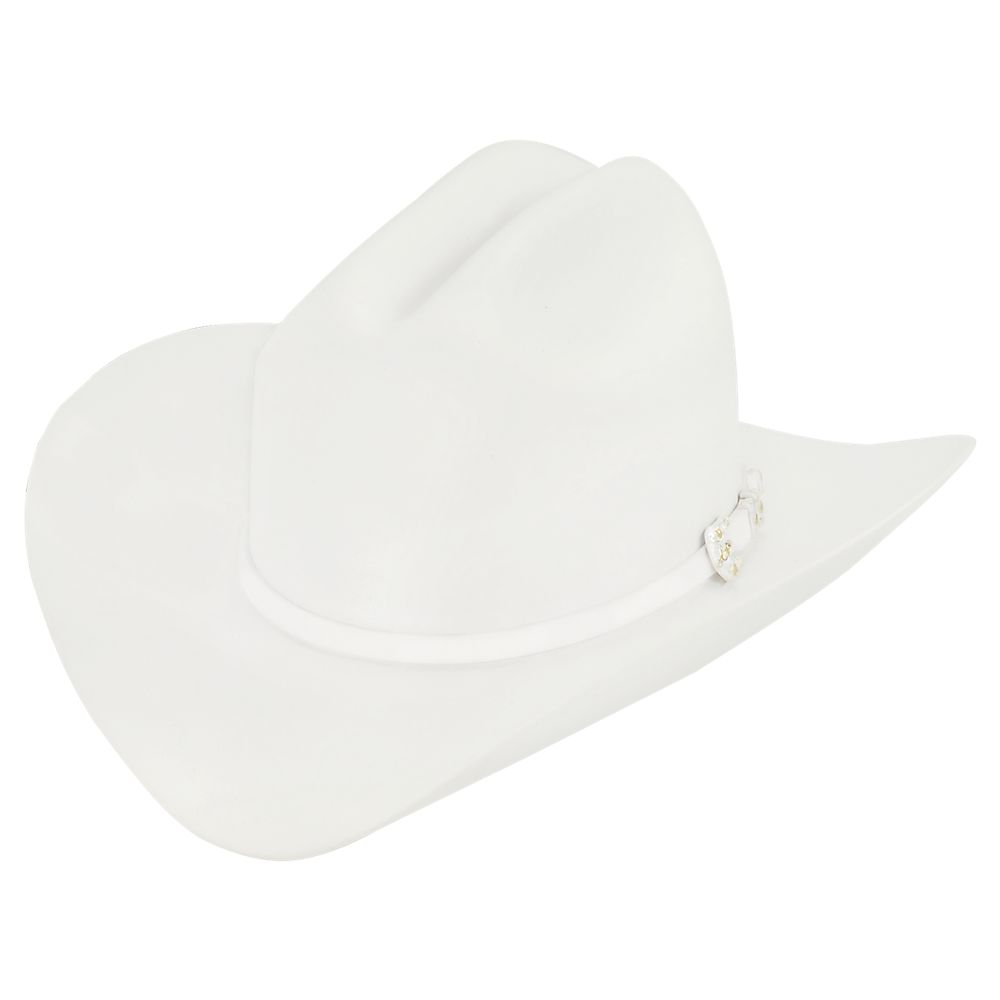 10X Jerarca white cowboy hat three-quarter angle