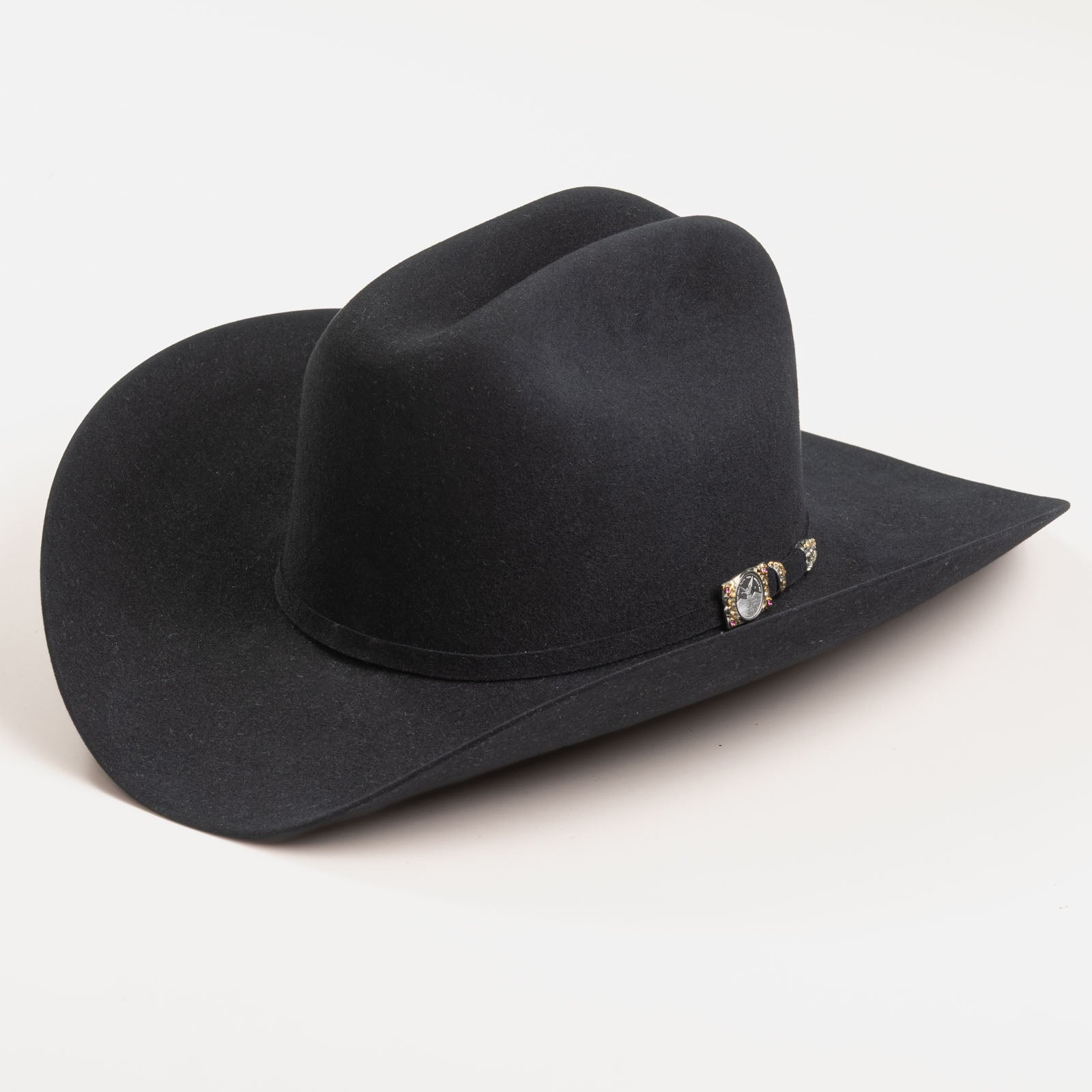 100X Independencia black cowboy hat three-quarter angle