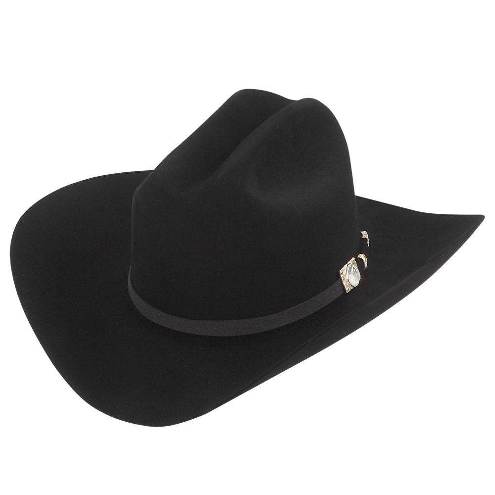 100X Independencia black cowboy hat three-quarter angle