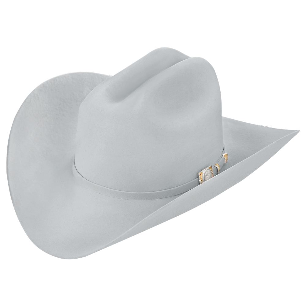 100X Independencia platinum cowboy hat three-quarter angle