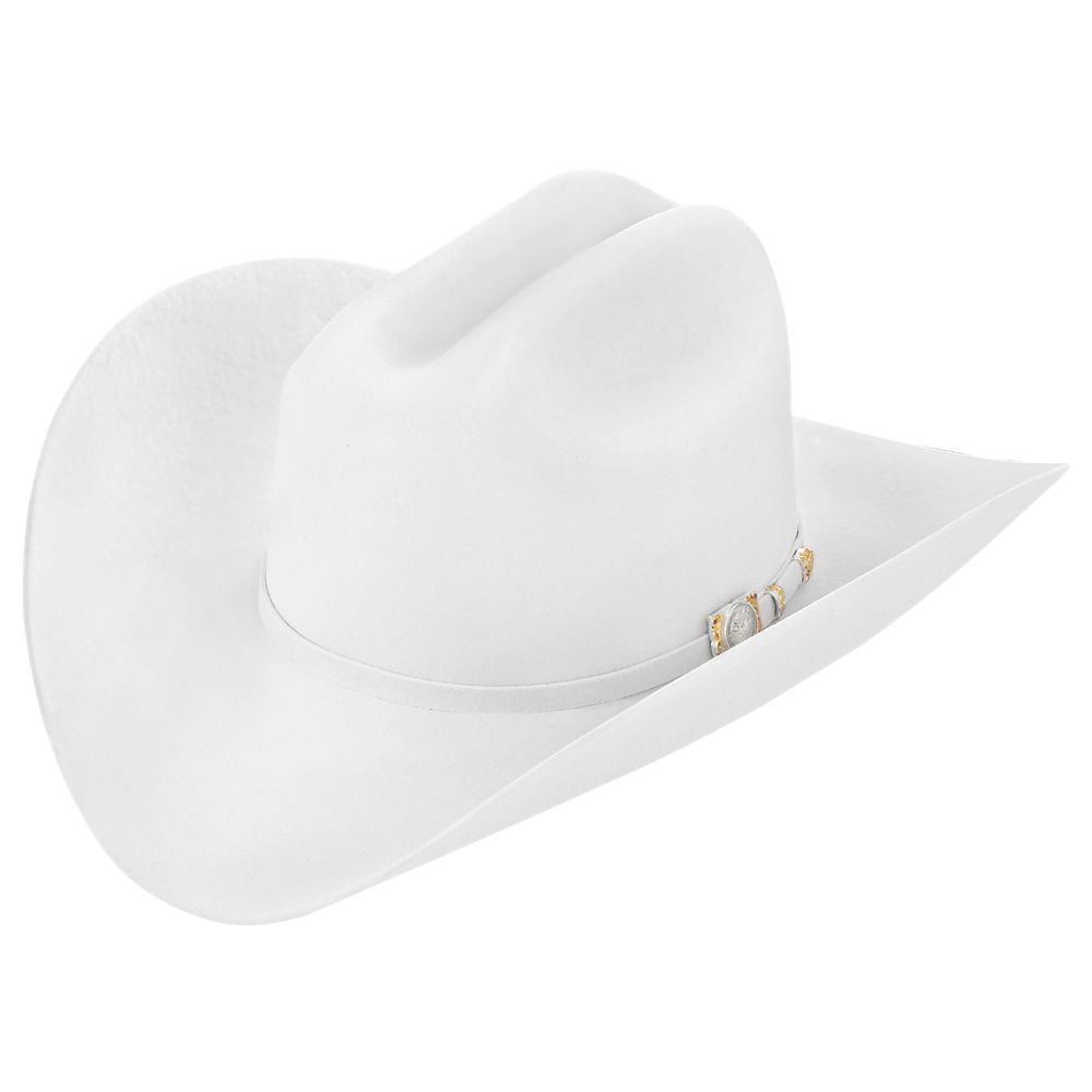 100X Independencia white cowboy hat three-quarter angle